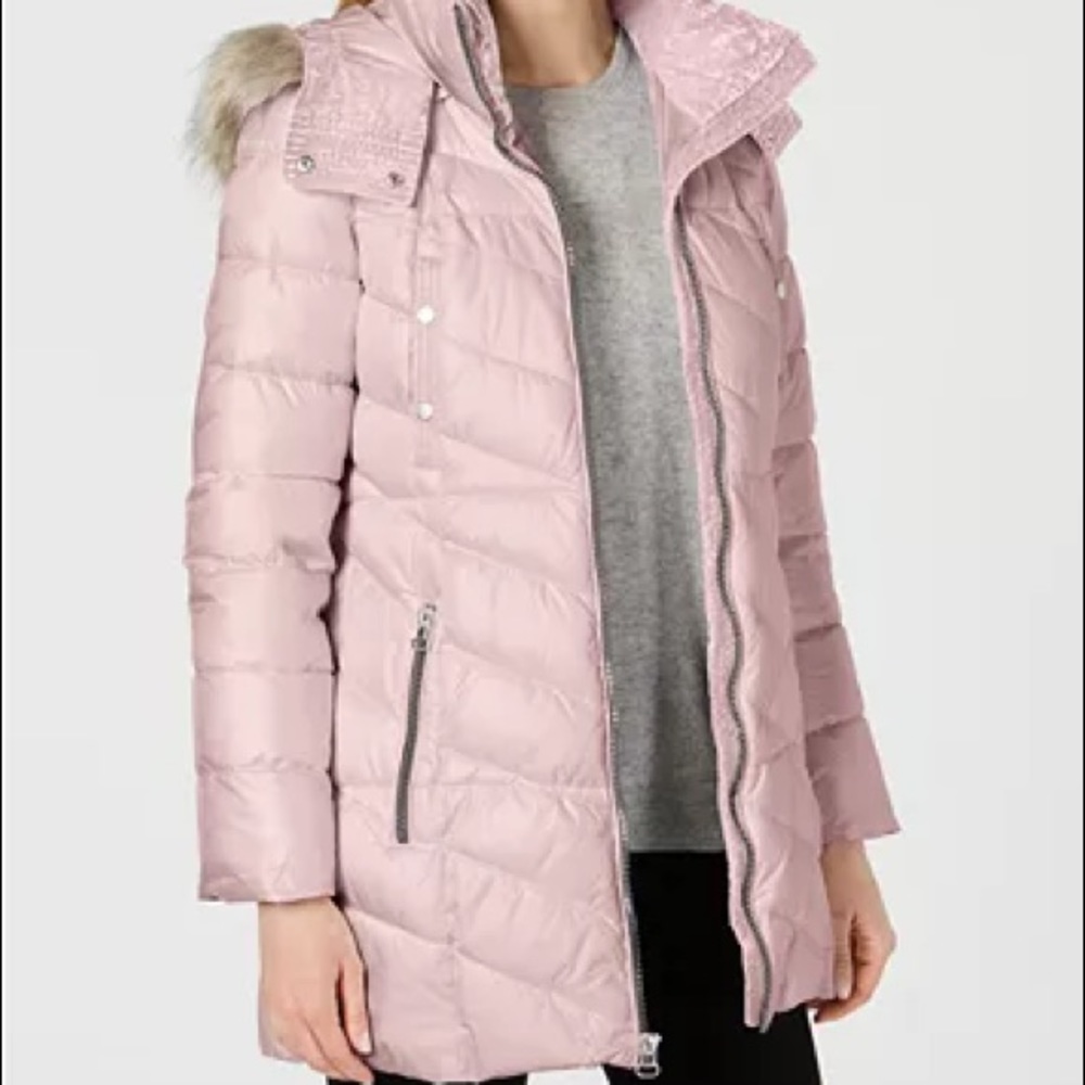 Andrew Marc pink puffy coat